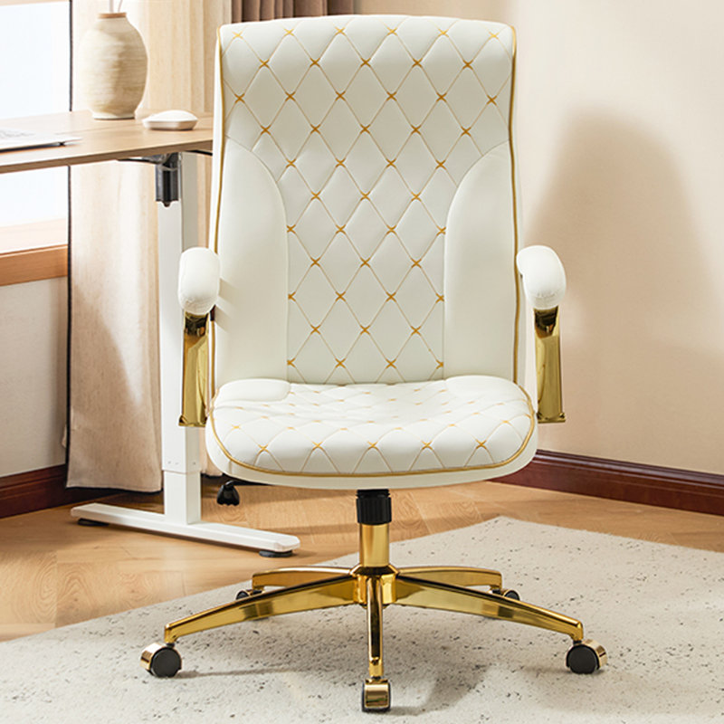 Fauteuil de bureau ergonomique Mid-Century, Blanc