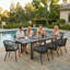 Ensemble repas pour 8 personnes avec table rectangulaire extensible et chaise empilable, coussins inclus-1016889385