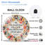 Horloge murale florale