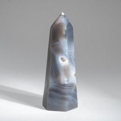 Genuine Polished Blue Agate Point From Madagascar (2.5 Lbs)