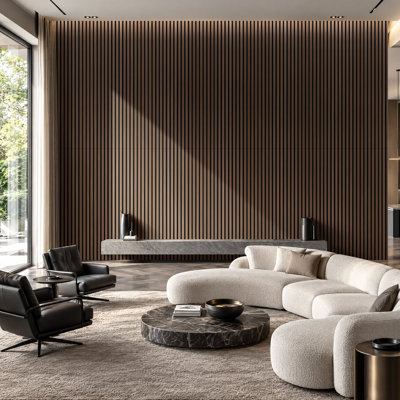 47.2"×23.6" 3D Acoustic Wall Paneling /Sound proof Wood Slat Wall Panels31 sq.