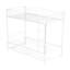 Lit superposé simple en métal blanc avec tablette pour boîtes - Structure fonctionnelle et performance-869733089-869733091