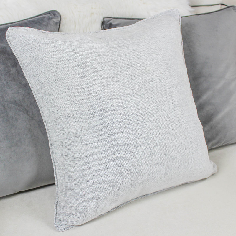  Homey Cozy Square Pillow Insert, Silver