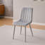 Oira Homes Grey Velvet Dining Chairs Set of 4 Modern Tufted Kitchen Dining Chairs