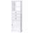 White Tall Storage Cabinet With 3 Drawers And Adjustable Shelves For Bathroom, Study, Office And Interior, MDF Board With Painted Finish-188976868