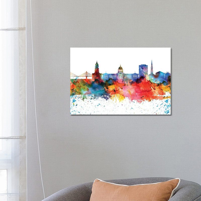 Charleston Skyline 1 Piece Wrapped Canvas Painting, 66.04 cm H x 45.72 cm W x 1.91 cm D