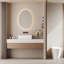 DeerValley 20x28 Inch Irregular LED Bathroom Mirror with Bluetooth Speaker, Dimmable Backlit Vanity