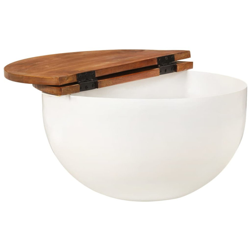 Dayne Coffee Table with Storage, White
