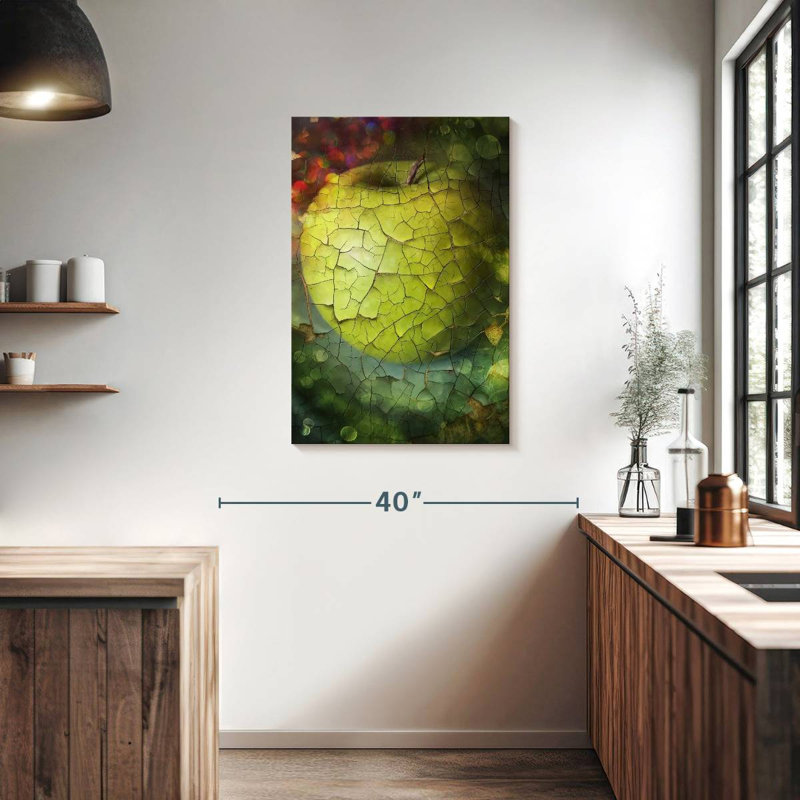 Yarlin Fragmented Green Apple, 36" H x 24" W