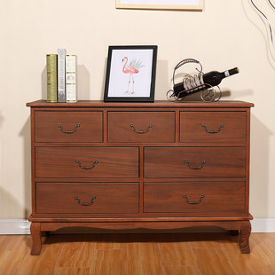 Buffet décoratif brun en bois massif