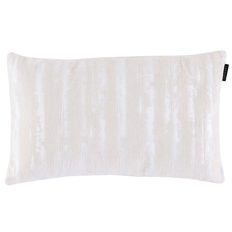 Revell Beige and Tan Abstract Rectangular Throw Pillow