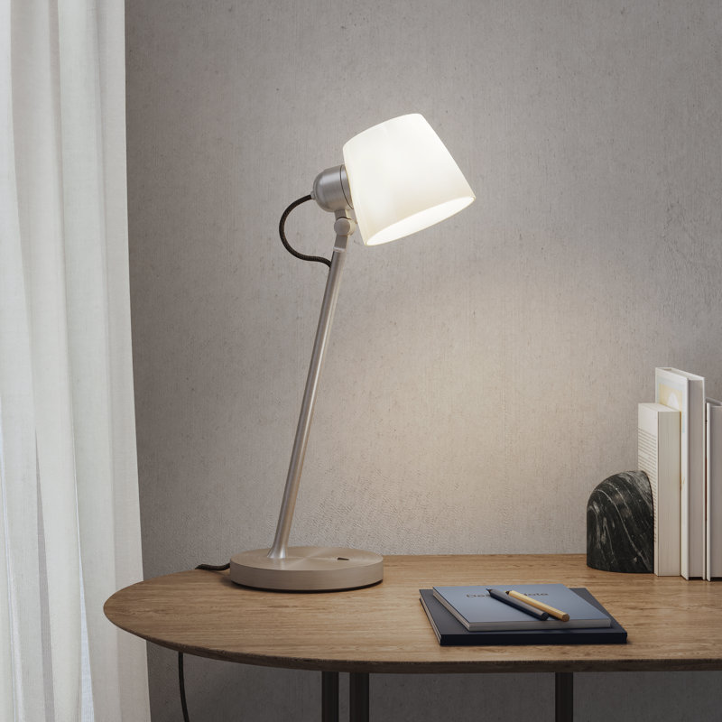 Imari Desk Table Lamp, Matte Nickel