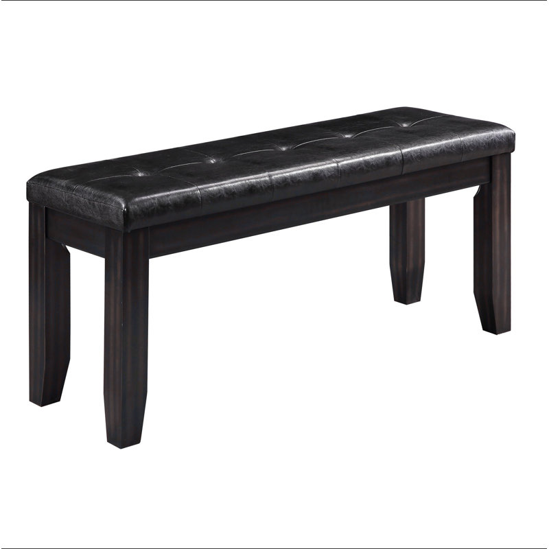 Banc noir et espresso avec coussin touffeté
