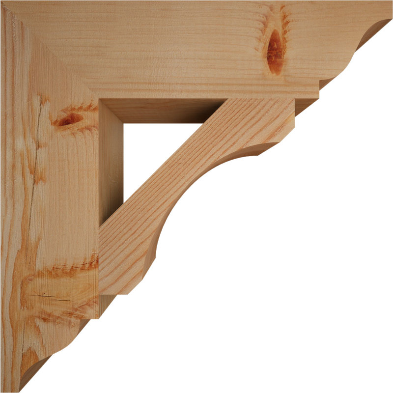 Support en bois rustique traditionnel BKTLEC01, Douglas (lisse), H 16 po x l 3,5 po x P 16 po