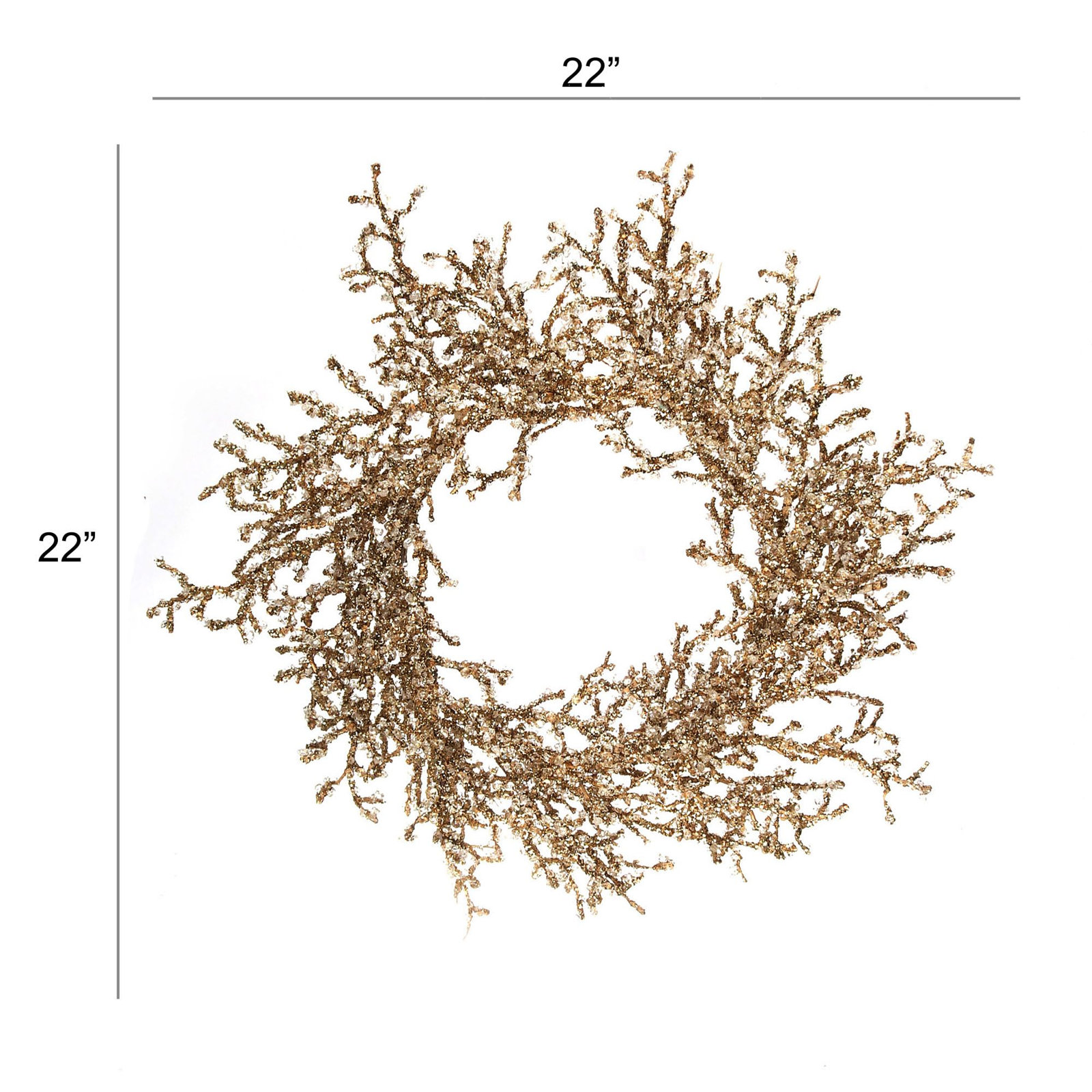 The Holiday Aisle® 22" Frosted Twig Wreath
