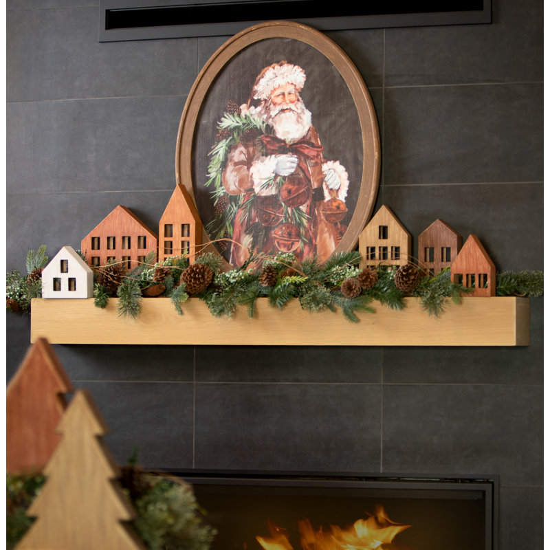 Block House Figure Set Of 6, Christmas Décor; Multicolored