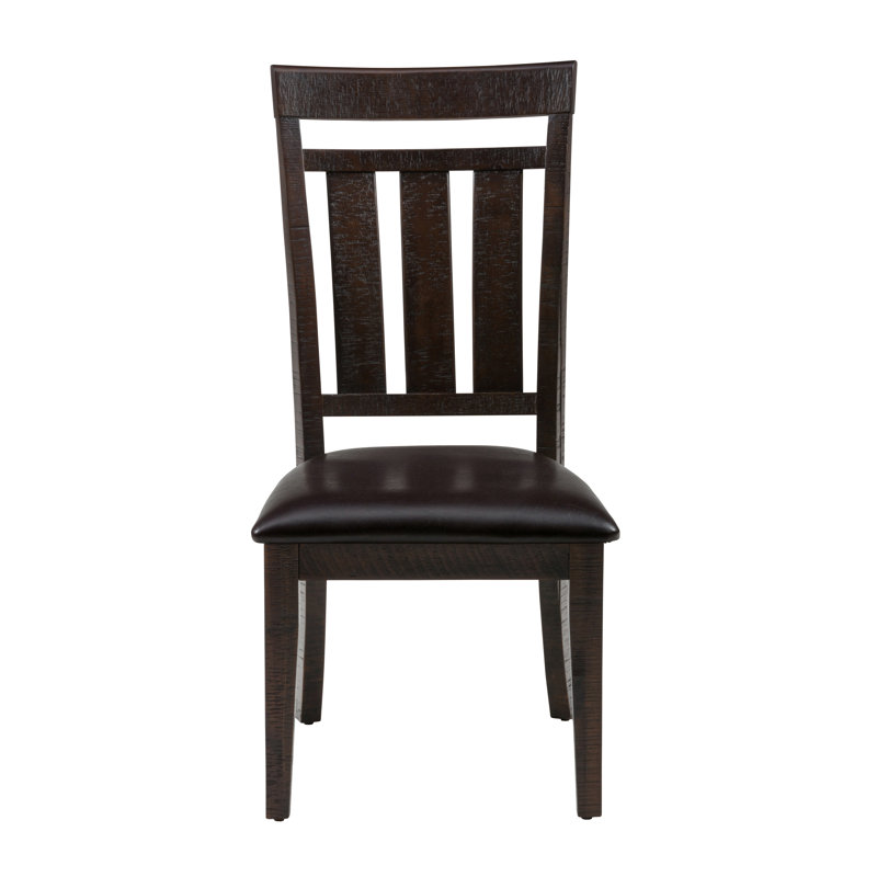 Mariama 18.5'' H Faux Leather Upholstered Acacia Side Chair