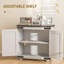 Buffet Modern Farmhouse, armoire de buffet avec porte de style grange et tablette réglable, armoire de rangement avec pieds en bois