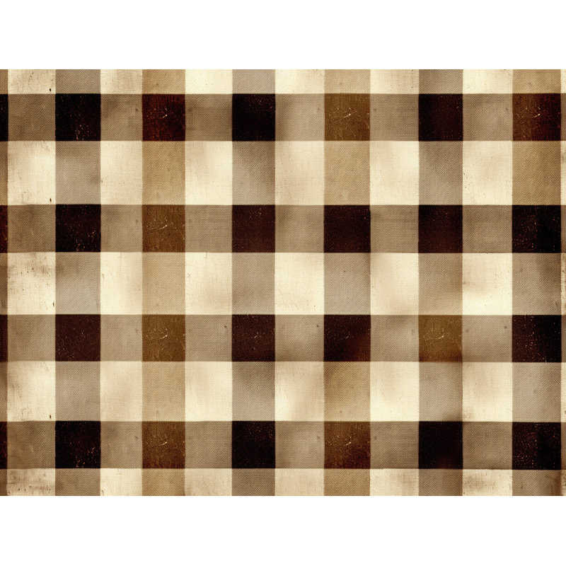 Machine Printed Comforter, King Comforter, Brown/Beige Gingham