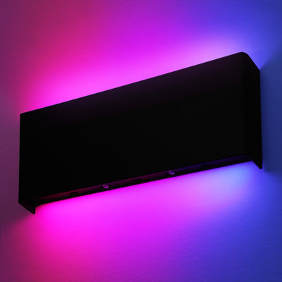 16 Inch Smart LED Wall Sconce, 100-265V RGBCW Wall Lighting, Dimmable LED Up and Down Outdoor Wall Lights, 26W