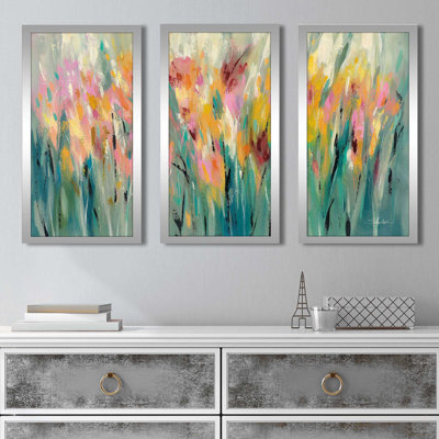"Summer Garden Joy" par Silvia Vassileva, impression sur acrylique 3 pièces