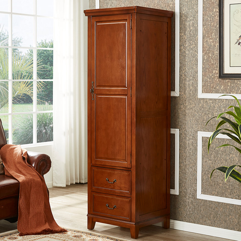 Armoire à porte simple en bois de cerisier de style américain