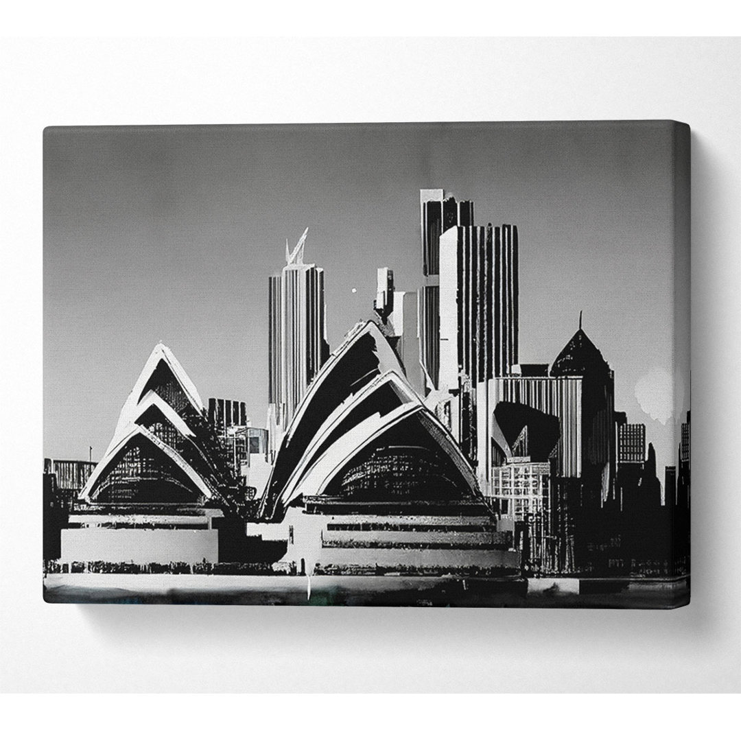 Sydney Opera House B N W - Kunstdrucke auf Leinwand