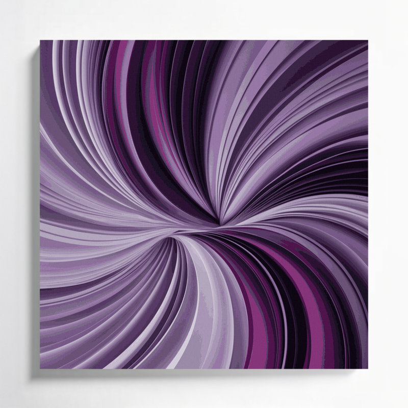 "Gradient Abstract" 35, art mural sur toile mauve, H 12 po x l 12 po