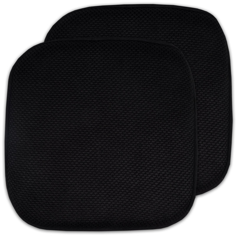 Coussins de chaise antidérapants Honeycomb, Noir, noir, noir, noir, Paquet de 2