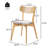 Hana Mid-Century Modern Rubberwood Dining Chair With Upholstered Seat-1788140984