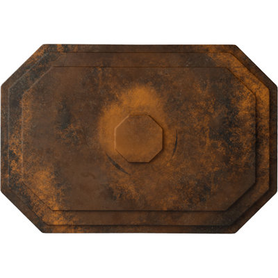 Endurathane Felix Ceiling Medallion, 25 1/4"W x 17 1/4"H x 1 3/4"P, Hand-Painted Rust Finish