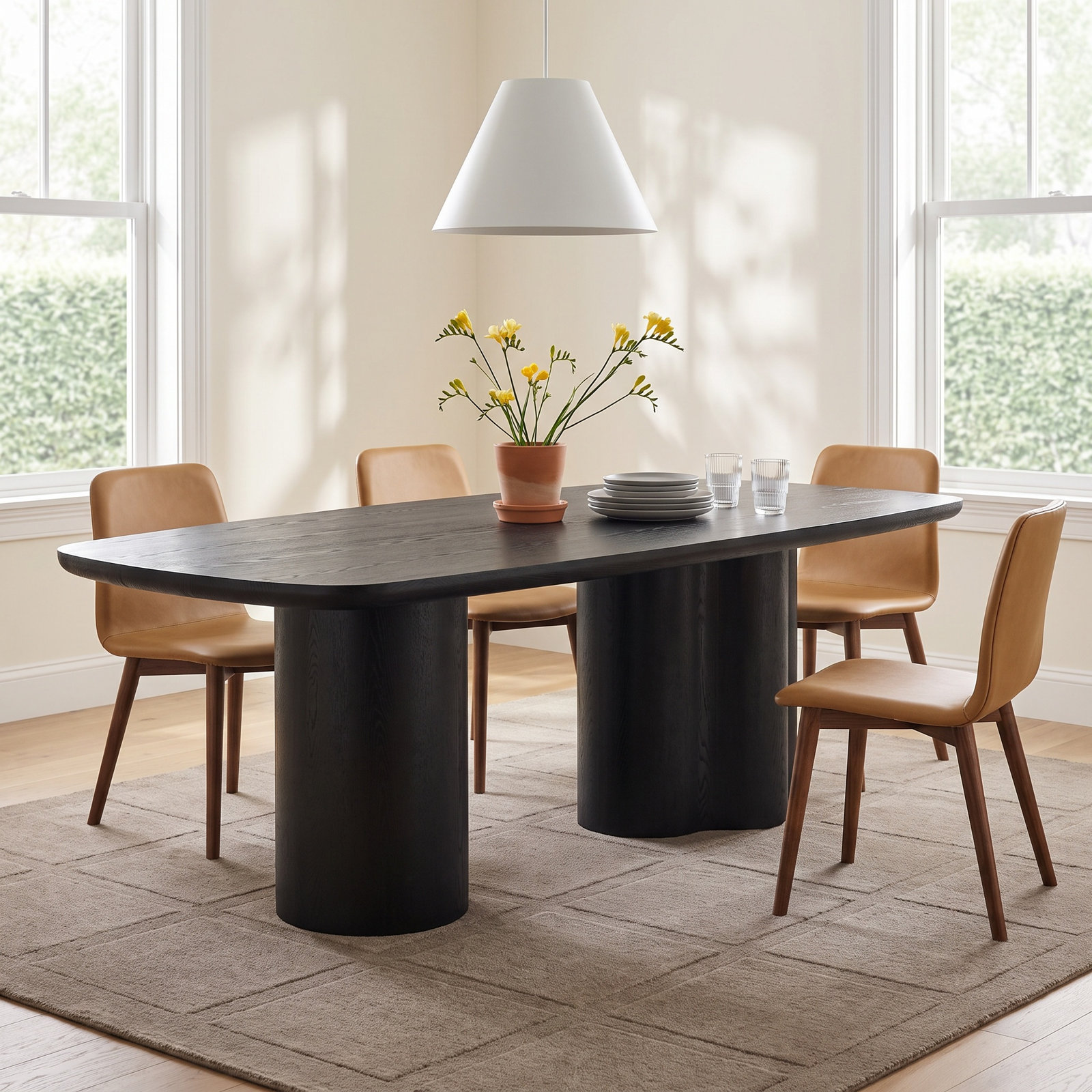 Tommi Rectangle Table, Black