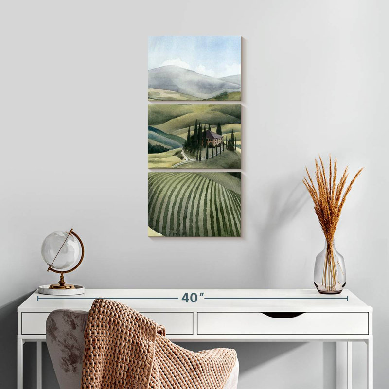 Aquarelle Toscane III, H 27 po x l 12 po