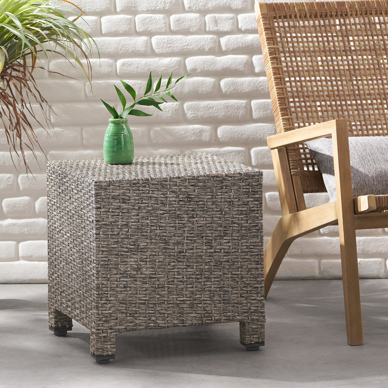 Table d'appoint Puerta, Gris clair