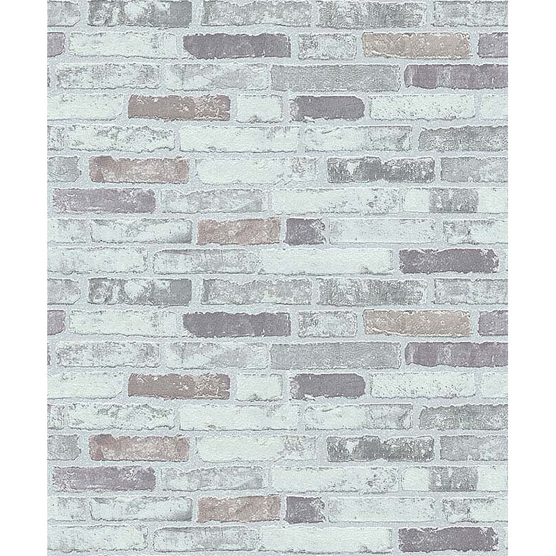 Orvel Wood Stone 33' x 21" Distressed Wallpaper Roll, Grey