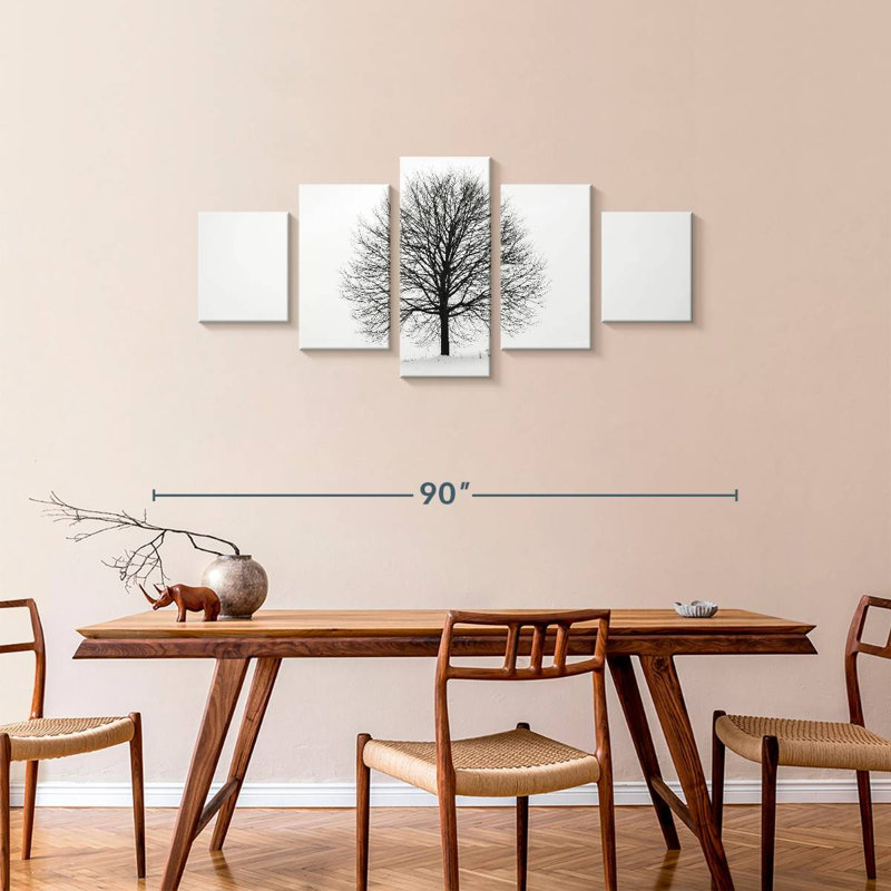 Arbre solitaire, H 34 po x l 74 po