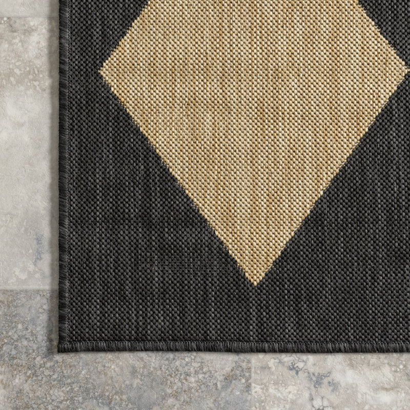 Sabina Diamond Trellis Indoor/Outdoor Area Rug, Rectangle 2' x 3'