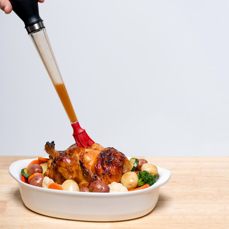 Cuisipro 3-in-1 Baster, Syringe, Nylon Head, Silicone Brush Head, Turkey Baster, Dishwasher Safe