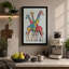 Three Giraffes Entwined Boho - Wrapped Canvas-700383627-700383644