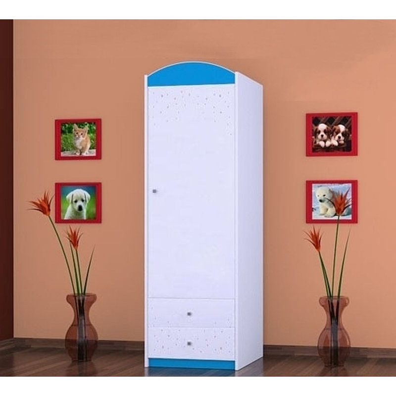 Montalvo 1 Door Wardrobe, Blue