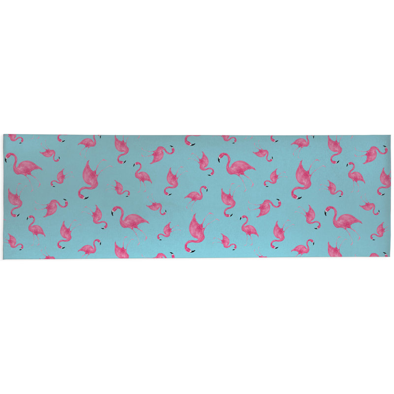 Summer Flamingo Outdoor Rug, Runner 2'6" x 8'