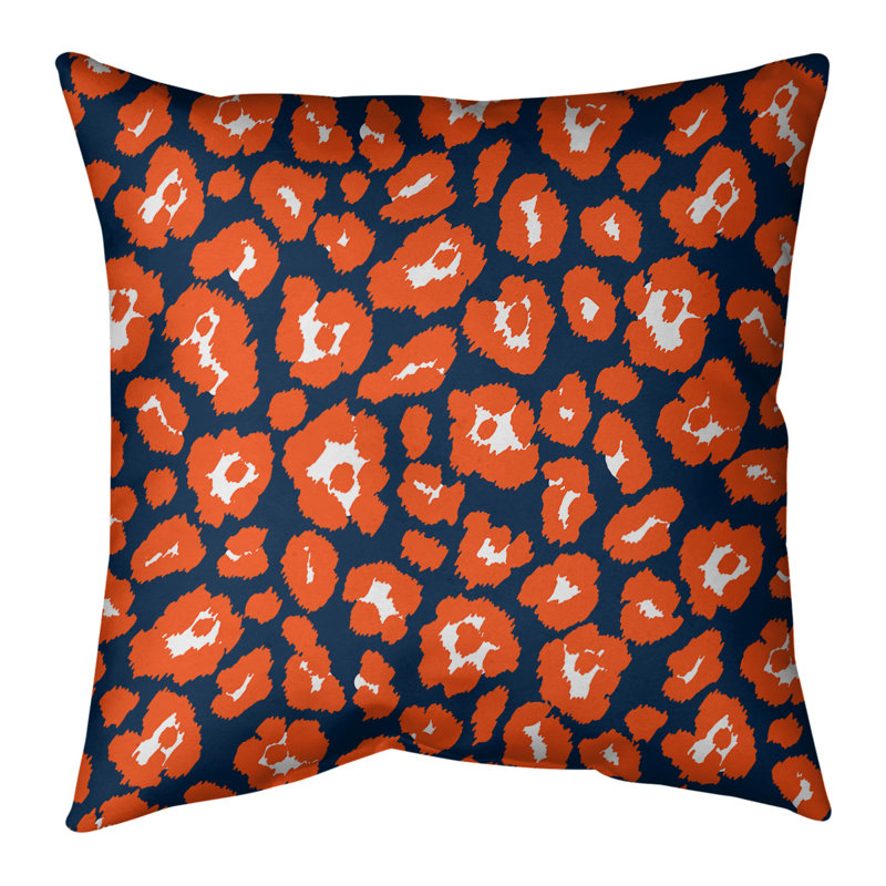 Housse et insert de coussin extérieur Fly, 18" x 18", Bleu / Orange / Blanc