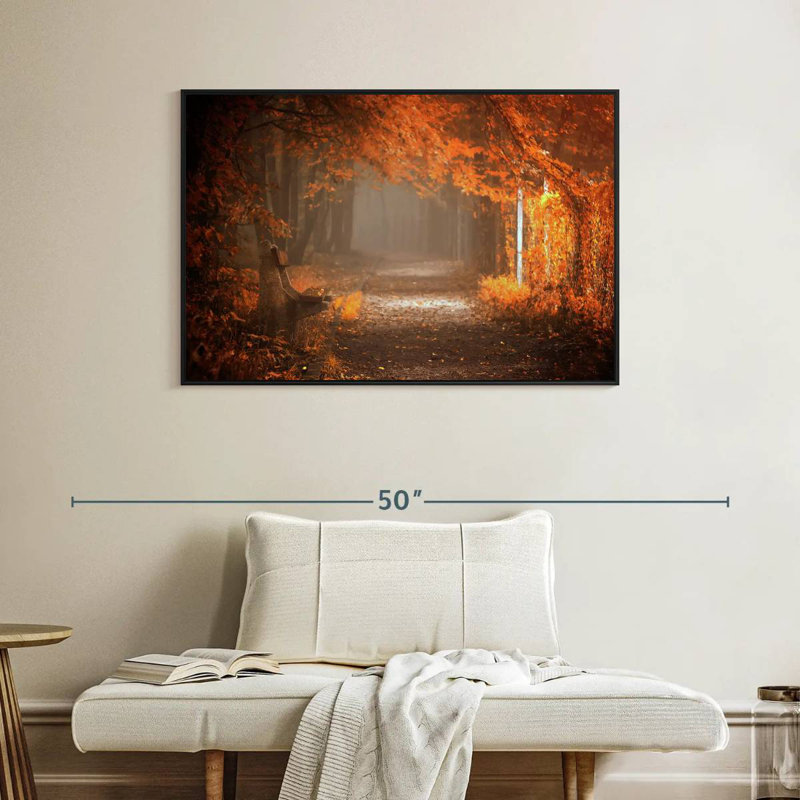 En attente de chute, Cadre flottant noir, 40 po x 27 po