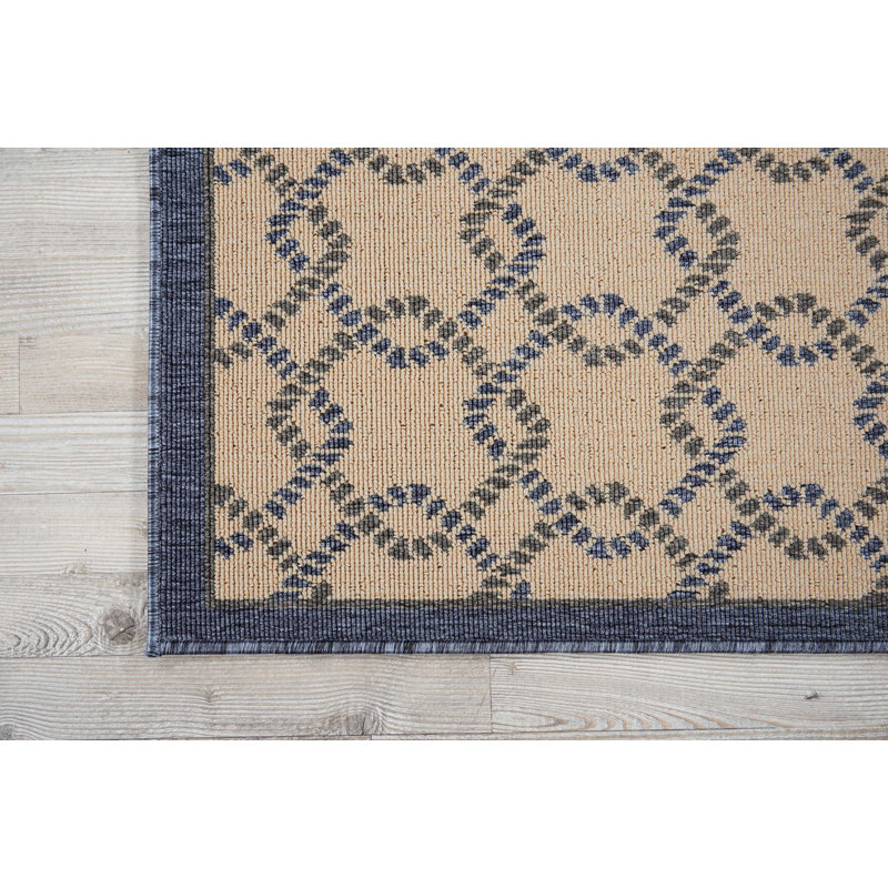 Worden Geometric Indoor / Outdoor Rug, Rectangle 9'3" x 12'9"