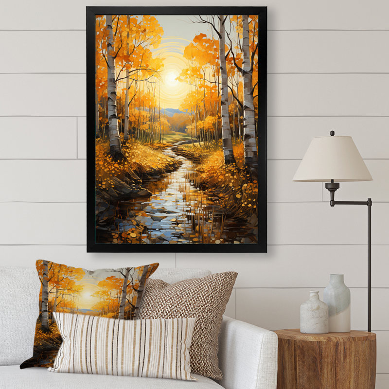 Wayolle Sunlit Grove IV - impression, Cadre photo noir, H 20 po x l 12 po x P 1 po