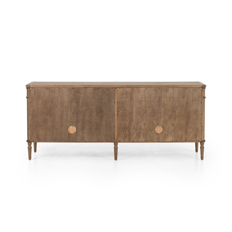 Toulouse 78.75'' W Solid Wood Sideboard, Toasted Oak