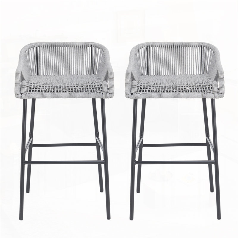 Tabouret de bar pour l'extérieur, Gris clair
