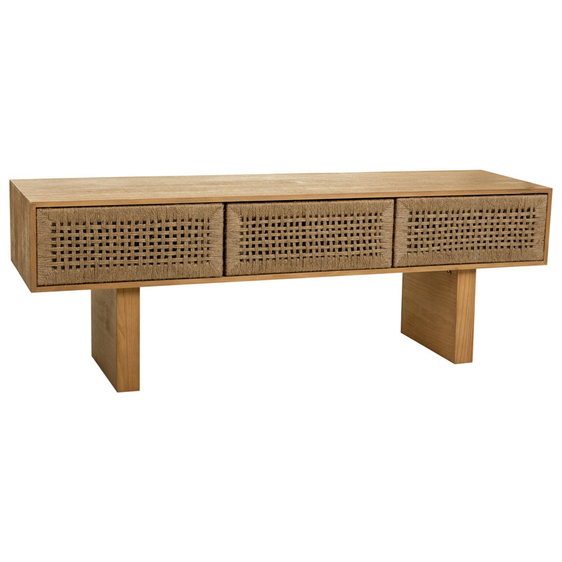 Lockett Solid Wood Sled Coffee Table with Storage