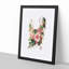 Hollyhock Flower Illustration - Framed Print-55642008-55642009