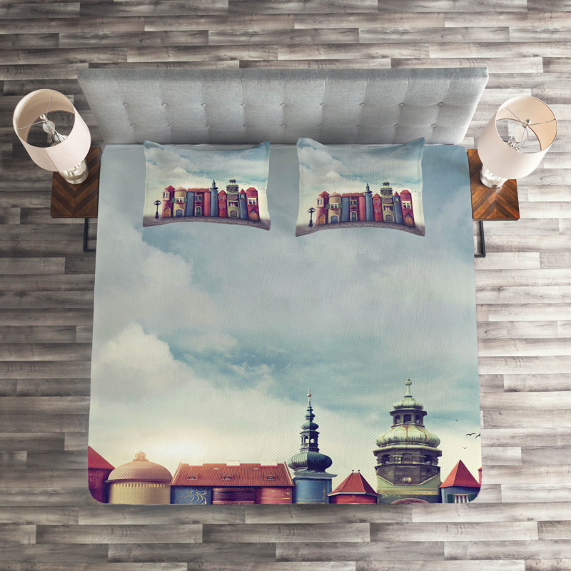 Fantasy Polyester Coverlet, King Bedspread + 2 Shams
